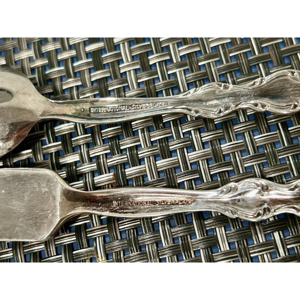 Vtg International Silverplate Interlude Pattern Sugar Spoon and Butter Kn (1971)